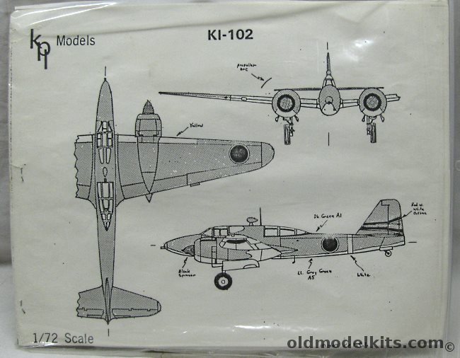 KPI Models 1/72 Kawasaki Ki-102 Randy - Bagged plastic model kit